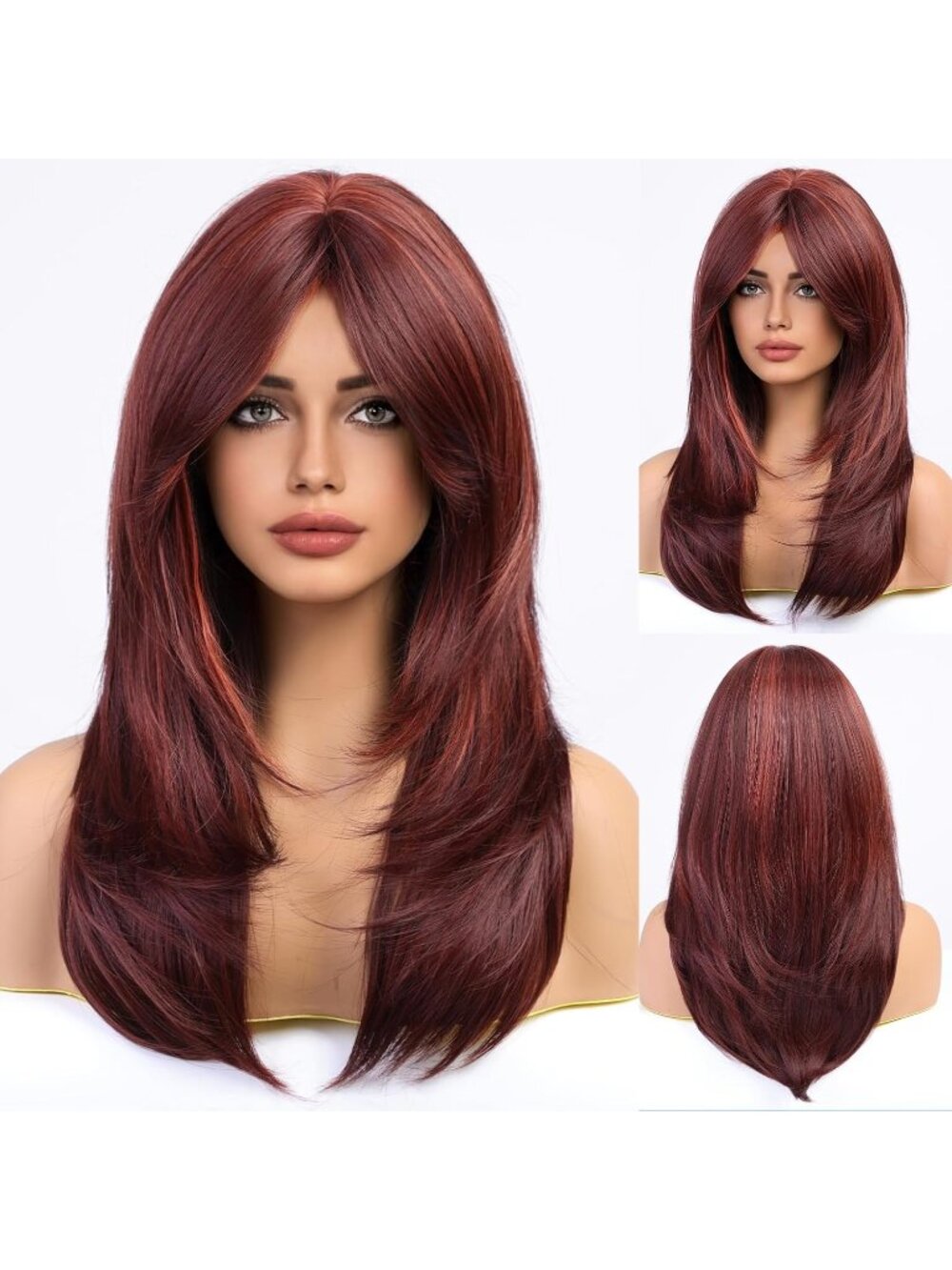 Women Blonde-new Heat Resistant Long Curly Shoulder Length Synthetic Wigs